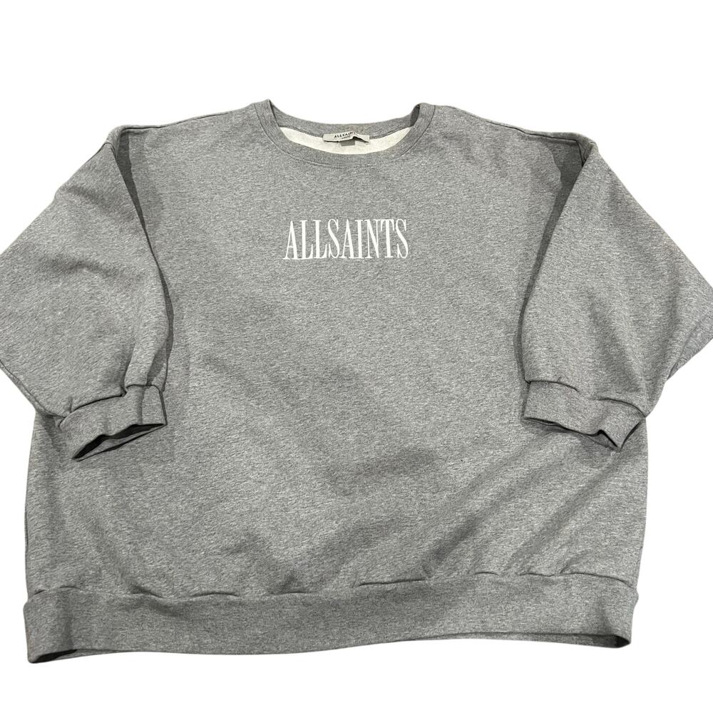 All Saints Grey Merl Crewneck Size Large
